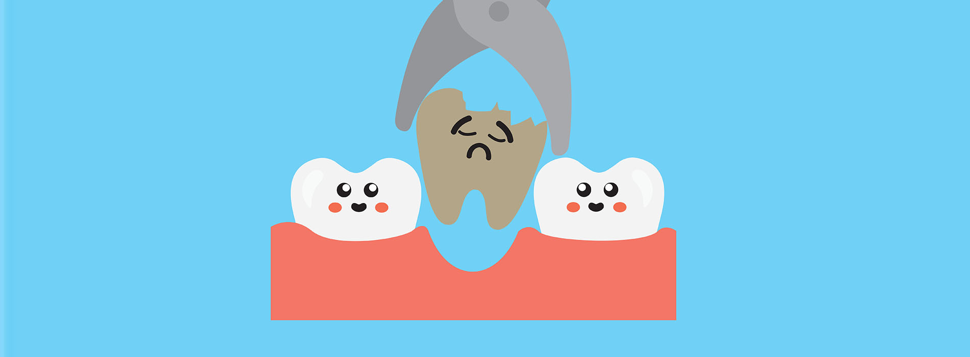 The image depicts two cartoon characters with sad expressions sitting on a bench inside a room with blue walls.